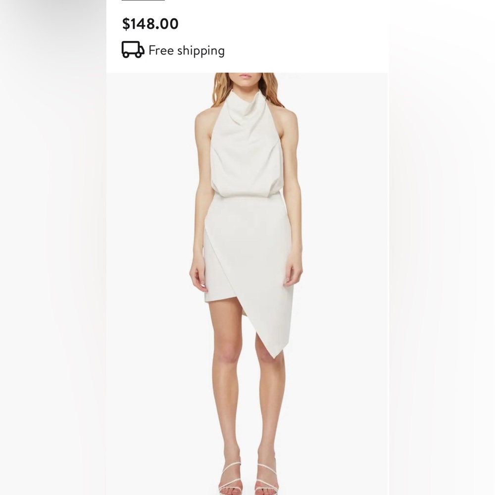 White ivory satin dress